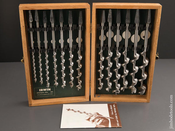 Complete Set of 13 IRWIN Auger Bits in Original Box - 87507