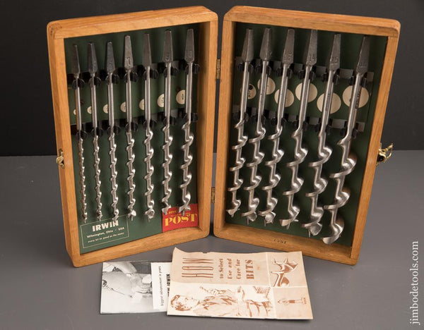 Complete Set of 13 IRWIN Auger Bits DEAD MINT in Original Box - 87508