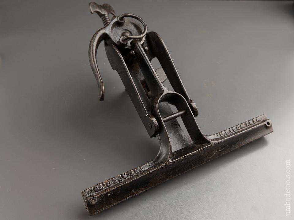 WENTWORTH Patent April 8, 1879 Quick Release Saw Vise by LADD TOOL CO NY - 87536