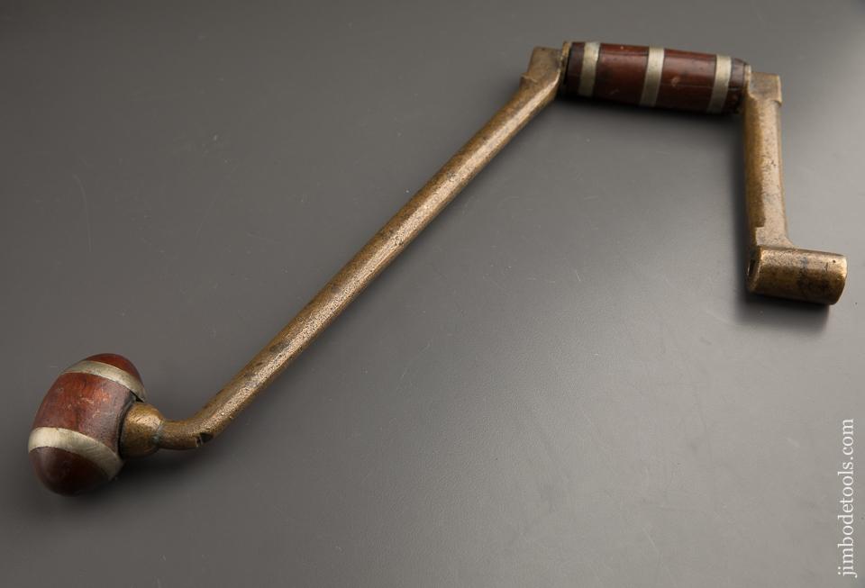 Amazing Brass, Rosewood, and Pewter Whimble Brace - 87543