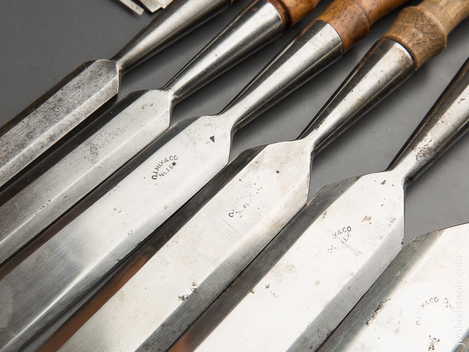 Fantastic Set of Twelve G.I. MIX & CO Socket Firmer Chisels in Canvas Roll - 87559