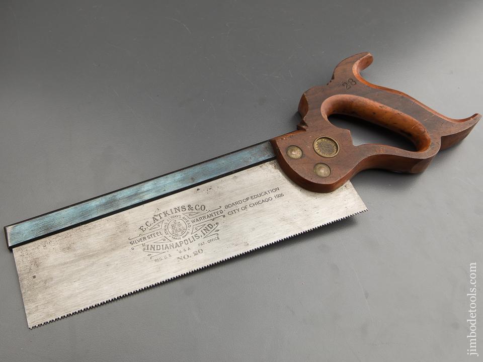 NEAR MINT! 14 point 10 inch Rip ATKINS Dovetail Saw circa 1926 - 87575