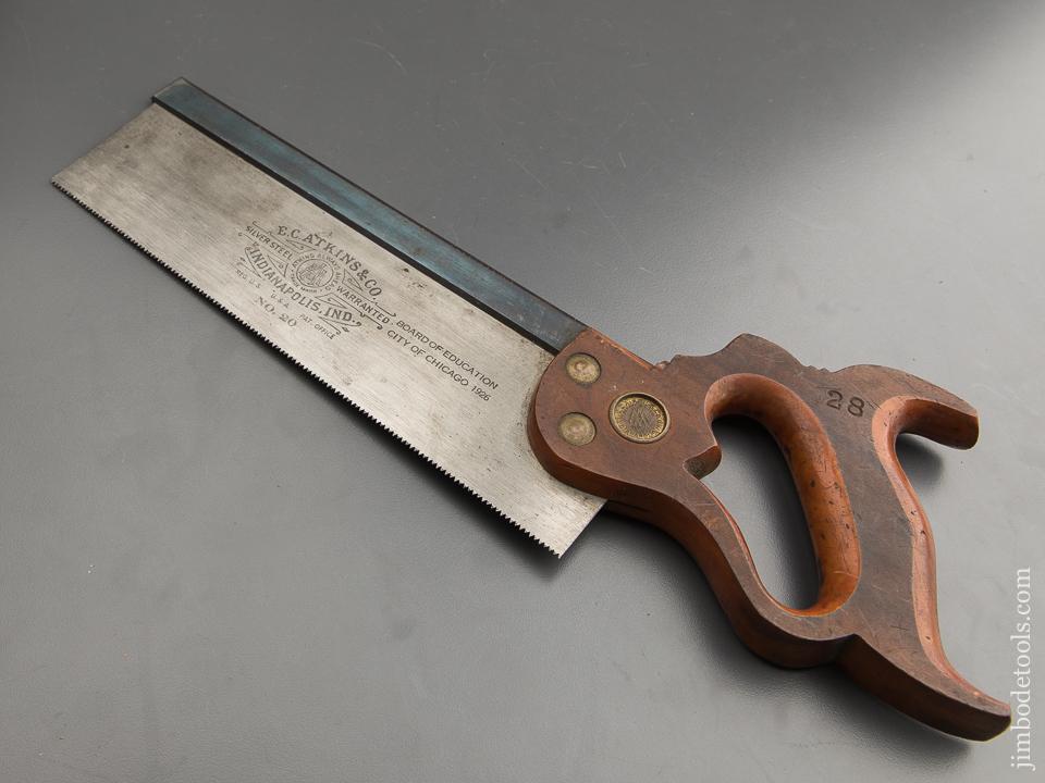 NEAR MINT! 14 point 10 inch Rip ATKINS Dovetail Saw circa 1926 - 87575