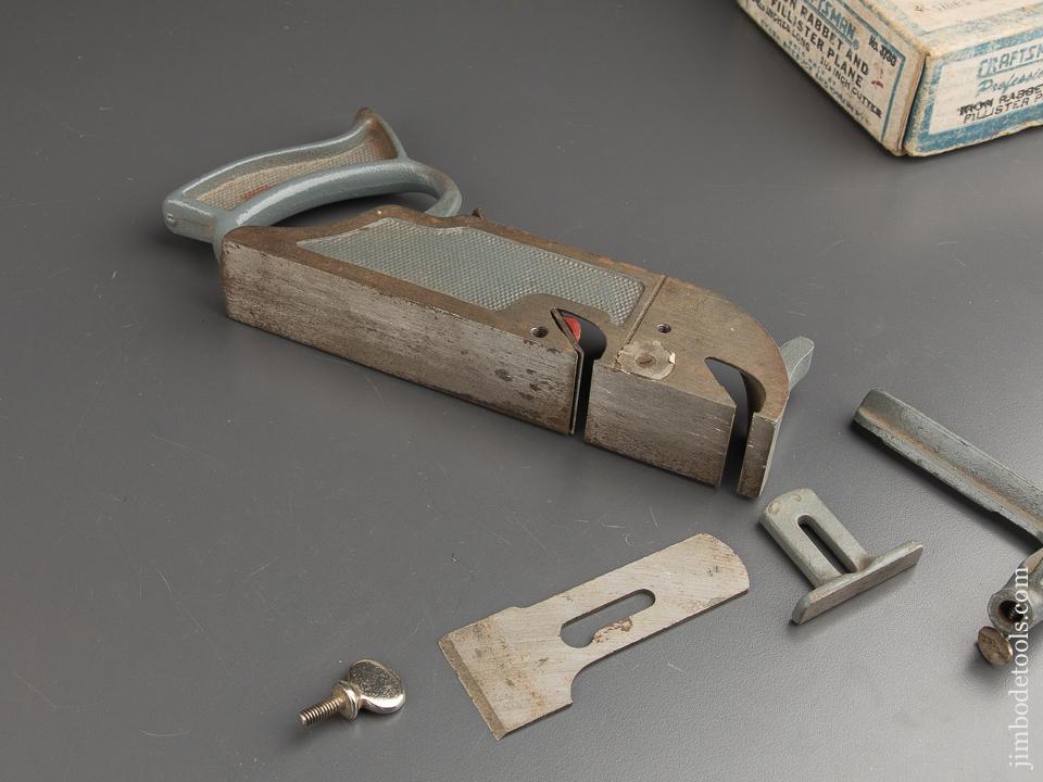 100% Complete CRAFTSMAN No. 3730 Iron Rabbet & Filletster Plane in Original Box - 87584