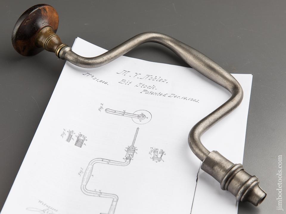 NOBLES Patent December 19, 1855 Bit Brace - 87592
