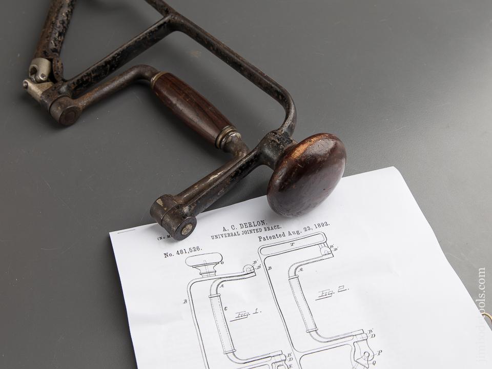 Rare! DERLON Patent August 23, 1892 Corner Brace - 87643
