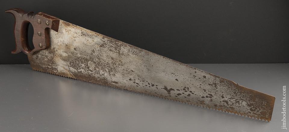 Extra Sharp! 4 1/2 point 26 inch Rip G.H. GOBEL Hand Saw Made by HARVEY PEACE BROOKLYN - 87649