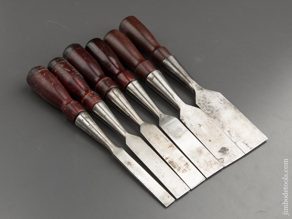 Good Set of Six STANLEY No. 750 Chisels EXTRA FINE - 87710