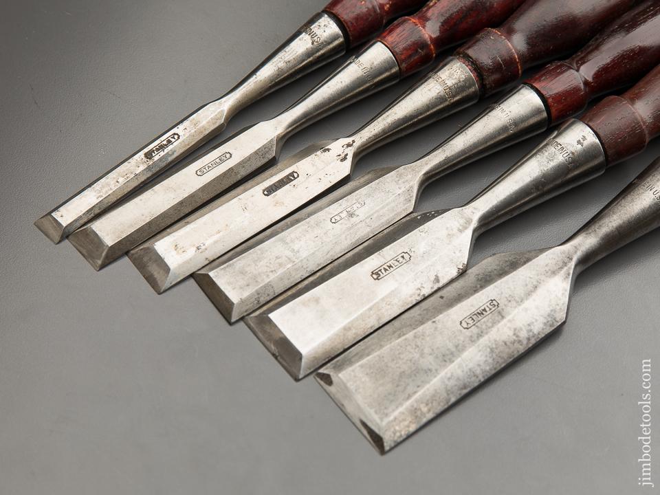Good Set of Six STANLEY No. 750 Chisels EXTRA FINE - 87710