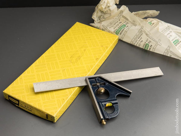 STANLEY No. 22 Twelve inch Combination Square MINTY in Original Box - 87714
