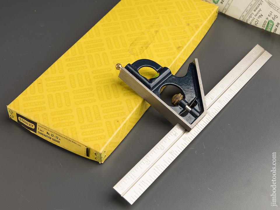 STANLEY No. 22 Twelve inch Combination Square MINTY in Original Box - 87714