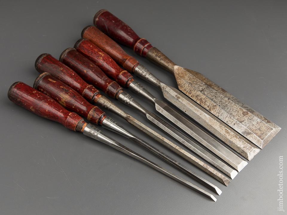 Superb! Set f Seven STANLEY No. 720 Socket Chisels EXTRA FINE - 87715