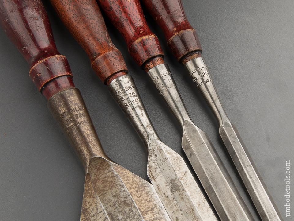 Superb! Set f Seven STANLEY No. 720 Socket Chisels EXTRA FINE - 87715