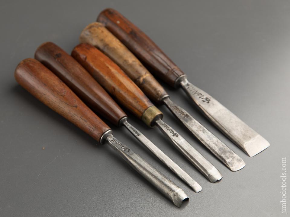Five Good ADDIS Carving Chisels - 87723