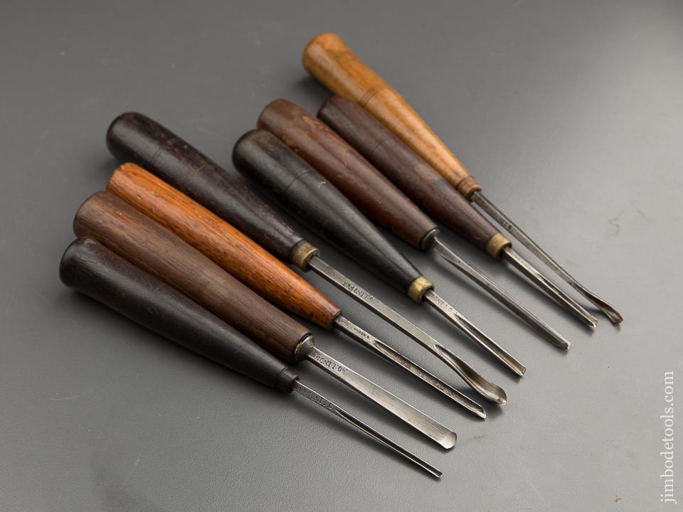 Eight Nice Carving Chisels by O. LINDER - 87731