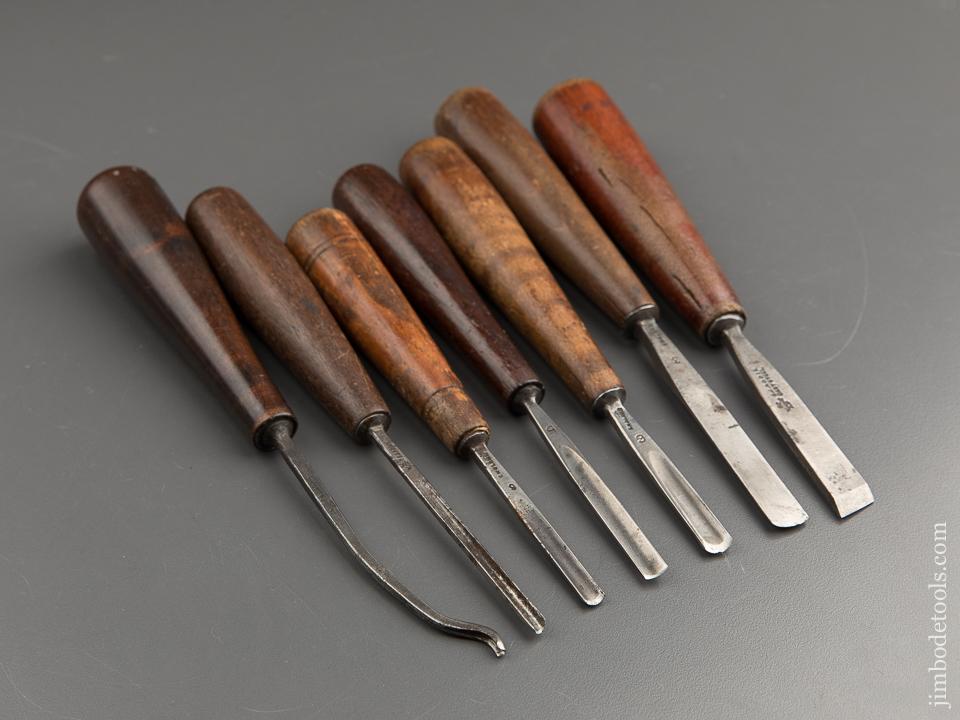 Set of Seven ADDIS Carving Chisels - 87733