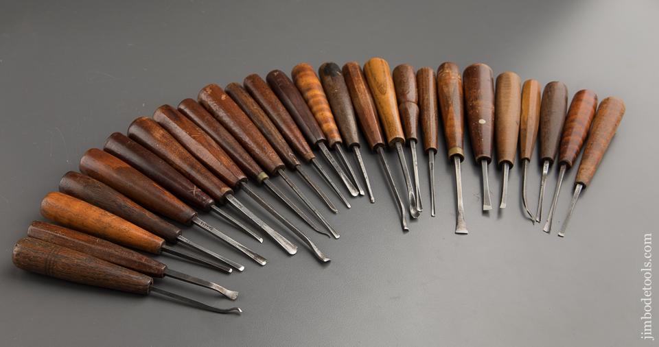FINE Set of 26 C. MAIERS Carving Chisels - 87739