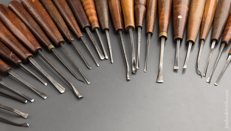 FINE Set of 26 C. MAIERS Carving Chisels - 87739