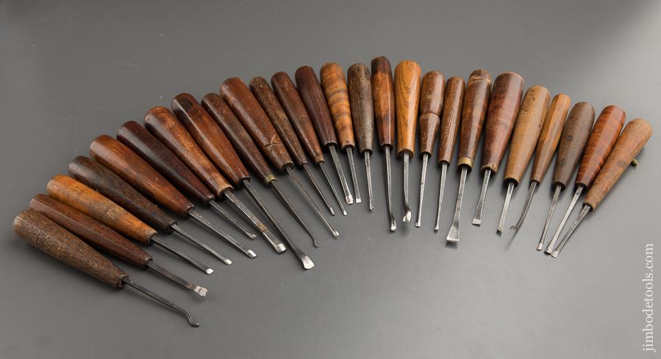 FINE Set of 26 C. MAIERS Carving Chisels - 87739