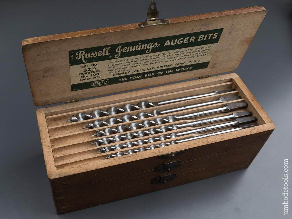 Complete Set of 13 RUSSELL JENNINGS Auger Bits in Original 3 Tiered Box - 87767