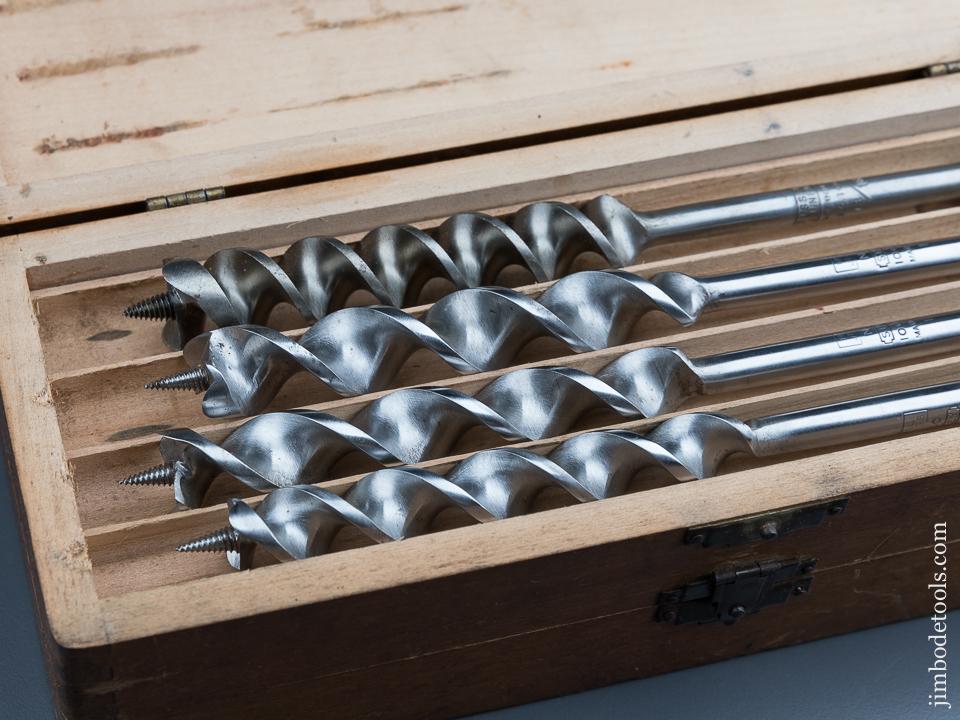 Complete Set of 13 RUSSELL JENNINGS Auger Bits in Original 3 Tiered Box - 87767