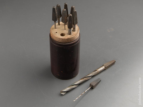 Good Set of CLEVELAND Bits for Bit Brace in Original Wooden Case - 87770