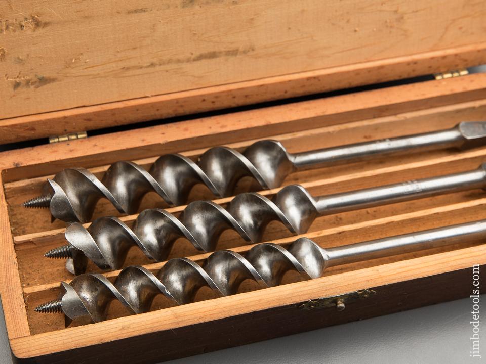 Complete Set of 13 RUSSELL JENNINGS Auger Bits in Original 3 Tiered Box - 87778