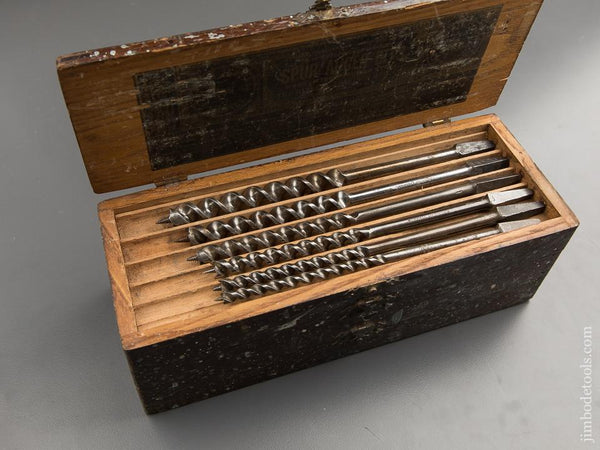 Complete Set of 13 RUSSELL JENNINGS Auger Bits in Original 3 Tiered Box - 87782