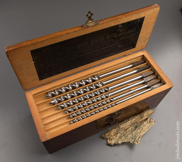 EXTRA FINE Complete Set of 13 RUSSELL JENNINGS Auger Bits in Original 3 Tiered Box - 87783