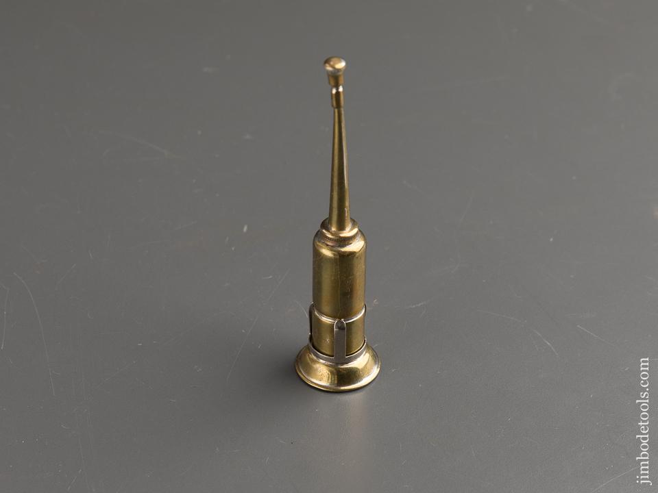 Lovely 1 1/8 x 4 1/2 inch Brass Oil Can with Cap - 87828