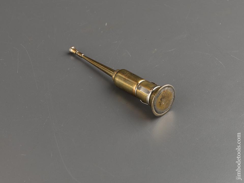 Lovely 1 1/8 x 4 1/2 inch Brass Oil Can with Cap - 87828