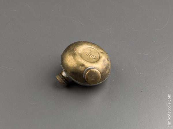 Lovely 2 3/8 inch Wide Brass Oil Can - 87851