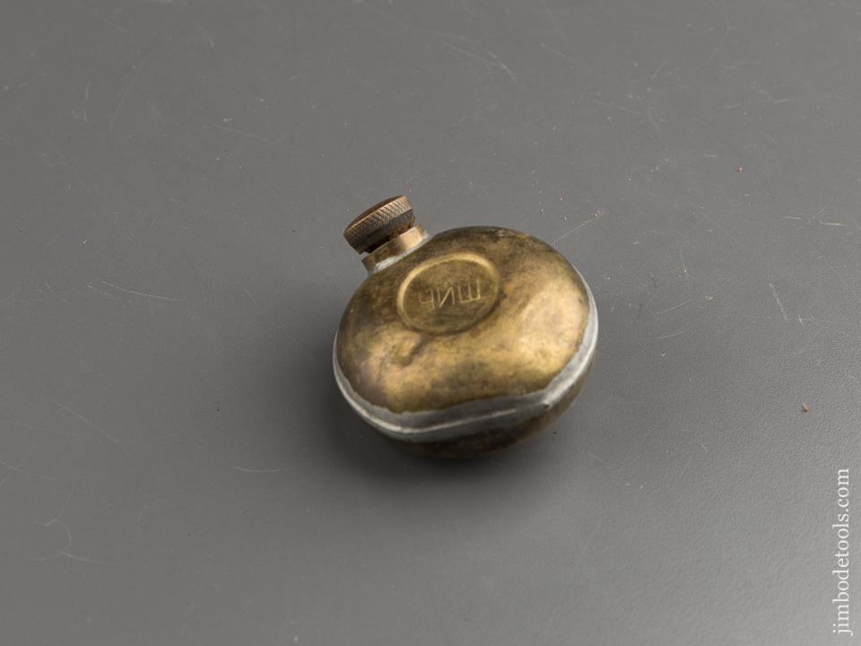 Lovely 2 3/8 inch Wide Brass Oil Can - 87851