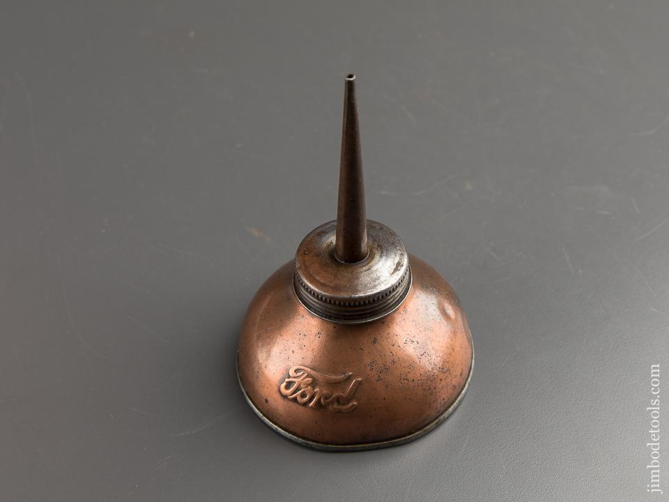 3 1/2 x 5 1/2 inch FORD Copper Oil Can - 87868