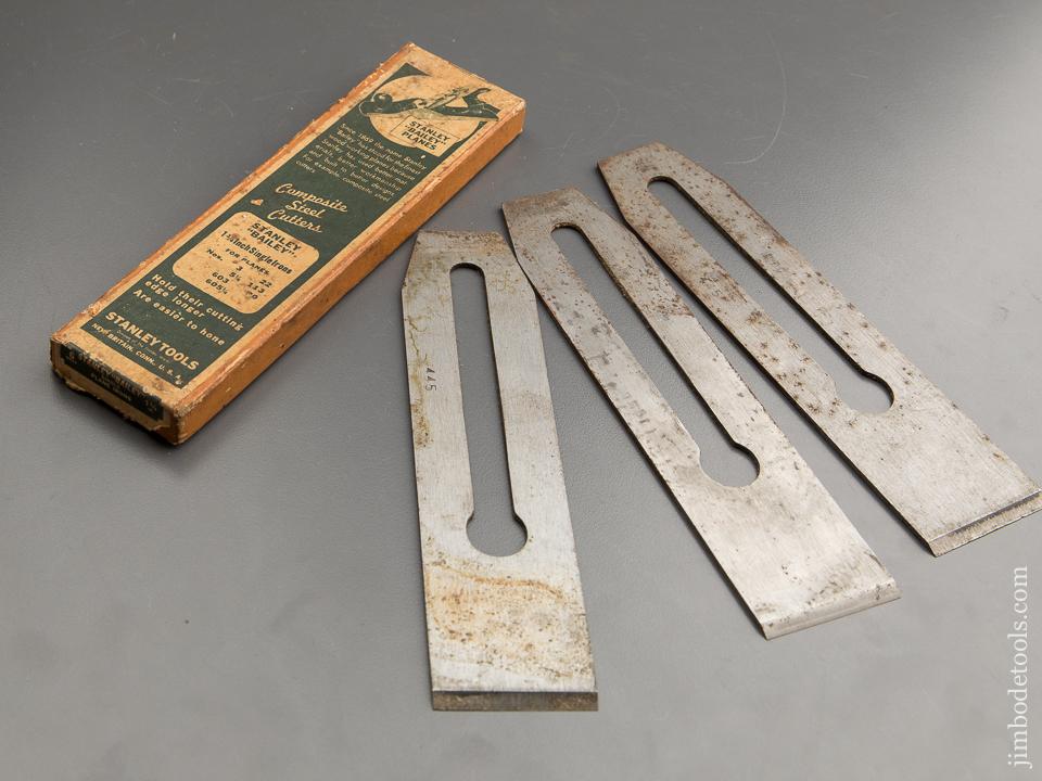 Three STANLEY "BAILEY" 1 3/4 inch Plane Irons in Original Box - 87904