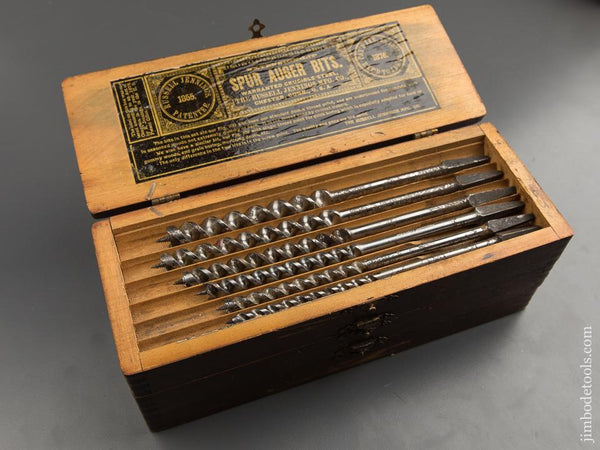 Complete Set of 13 RUSSELL JENNINGS Auger Bits in Original 3 Tiered Box - 89214