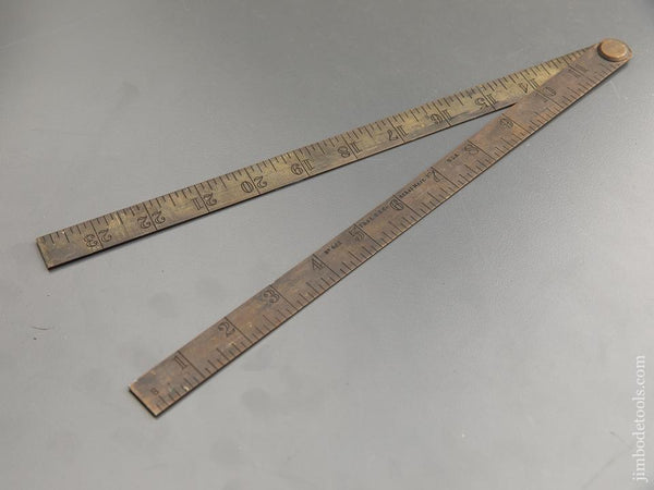 NEAR MINT Two Foot STARRETT No. 462 Folding Blacksmith's Rule - 87941