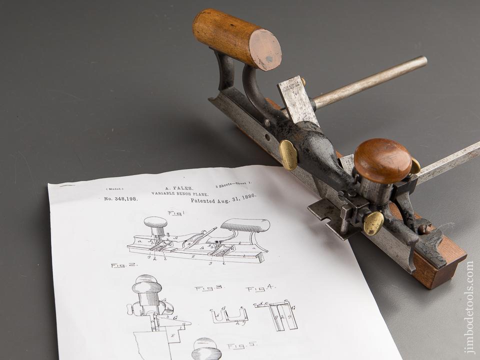 Extra Fine! FALES Patent August 31, 1886 Plow Plane with Numerous Parts - 87977