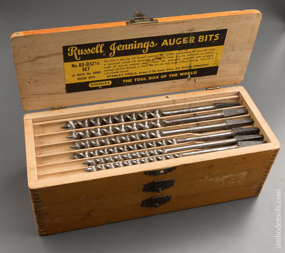 Complete Set of 13 RUSSELL JENNINGS Auger Bits in Original 3 Tiered Box - 88003