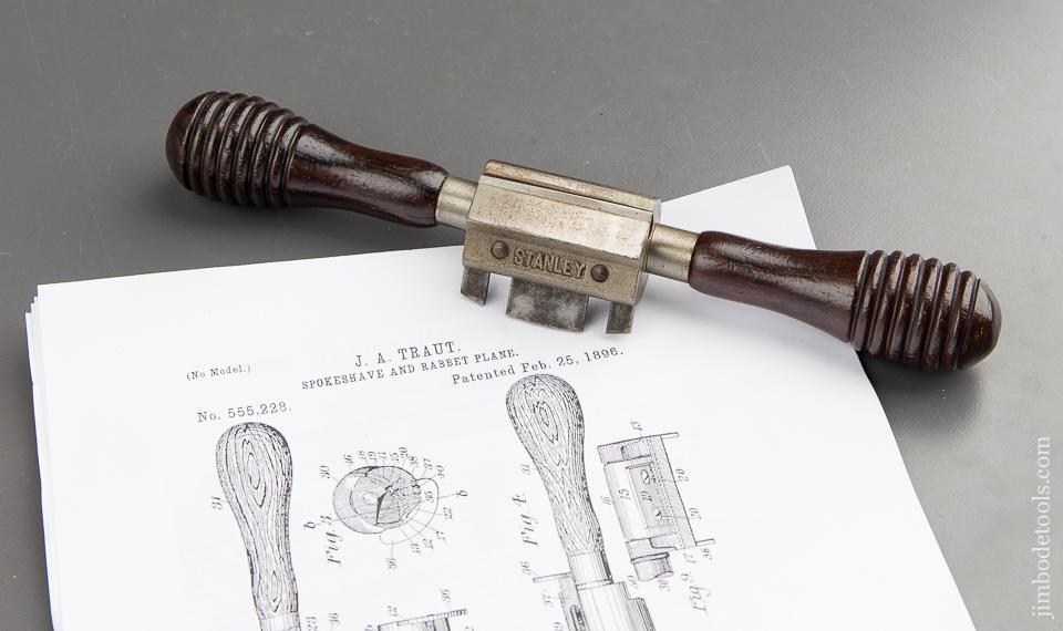 TRAUT'S February 25, 1896 Patent STANLEY No. 67 Universal Spoke Shave with Flat Bottom - 88023