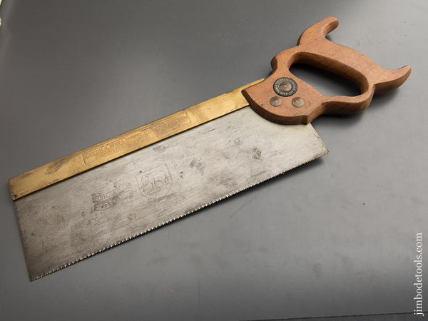 15 point 12 inch Rip TYZAC, SONS, & TURNER No. 120 Brass Back Saw - 88030