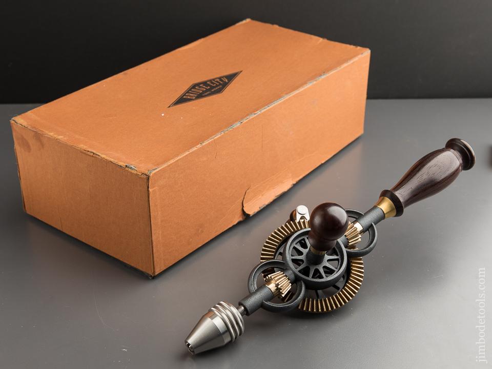 1998 BRIDGE CITY TOOL WORKS 15th Anniversary CT-6 Rosewood Hand Drill in Original Cardboard Box - 88109