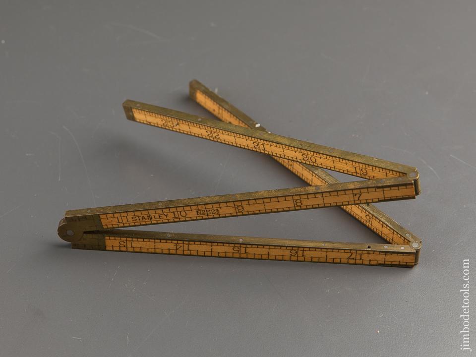 MINT Two Foot Four Fold STANLEY No. 62 1/2 Boxwood & Brass Carpenter’s Rule - 88112
