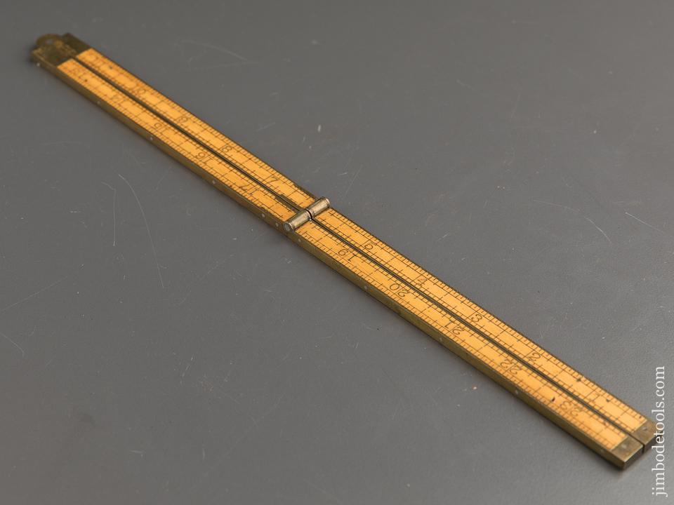 MINT Two Foot Four Fold STANLEY No. 62 1/2 Boxwood & Brass Carpenter’s Rule - 88112