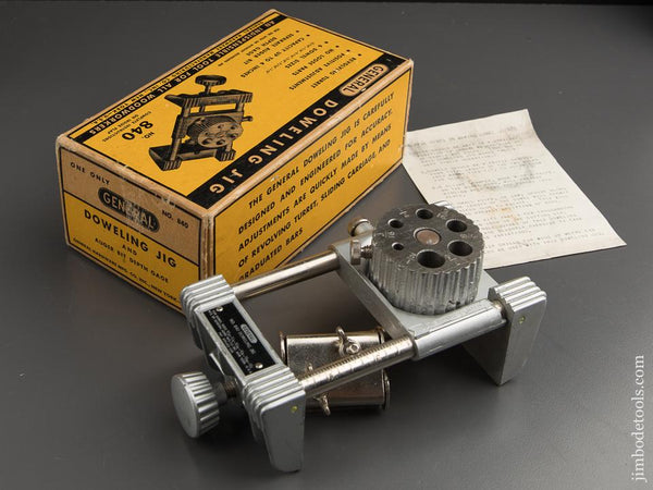 GENERAL No. 840 Doweling Jig & Auger Bit Depth Gauge MINTY in Original Box - 88133