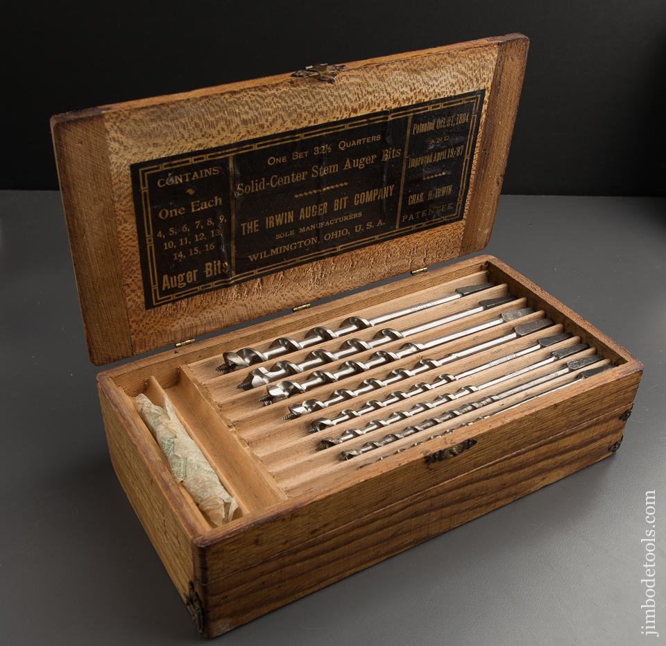 FINE and Complete Set of 13 IRWIN Auger Bits in Original Box - 88135