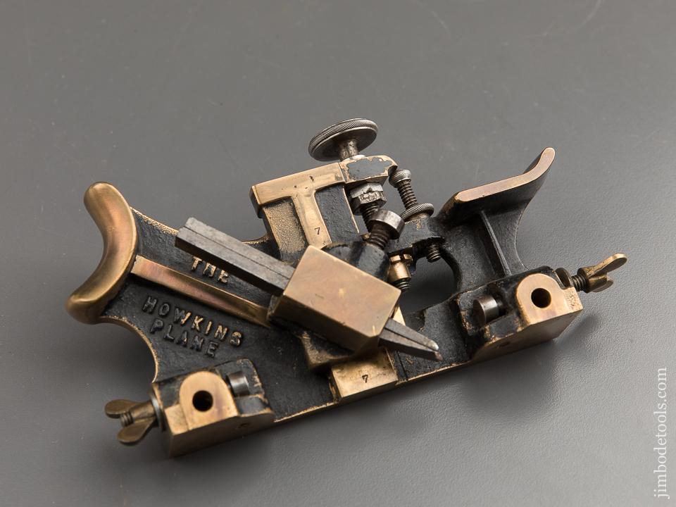 Rare! HOWKINS Patent Plow Plane Model "A" with Cutters & Fences in Original Box - 88136