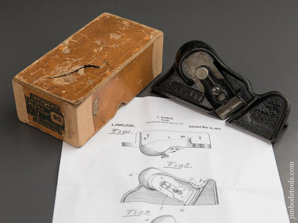 BODMER Patent May 14, 1912 STANLEY No. 95 Edge Trimming Block Point in Original Box - 88221