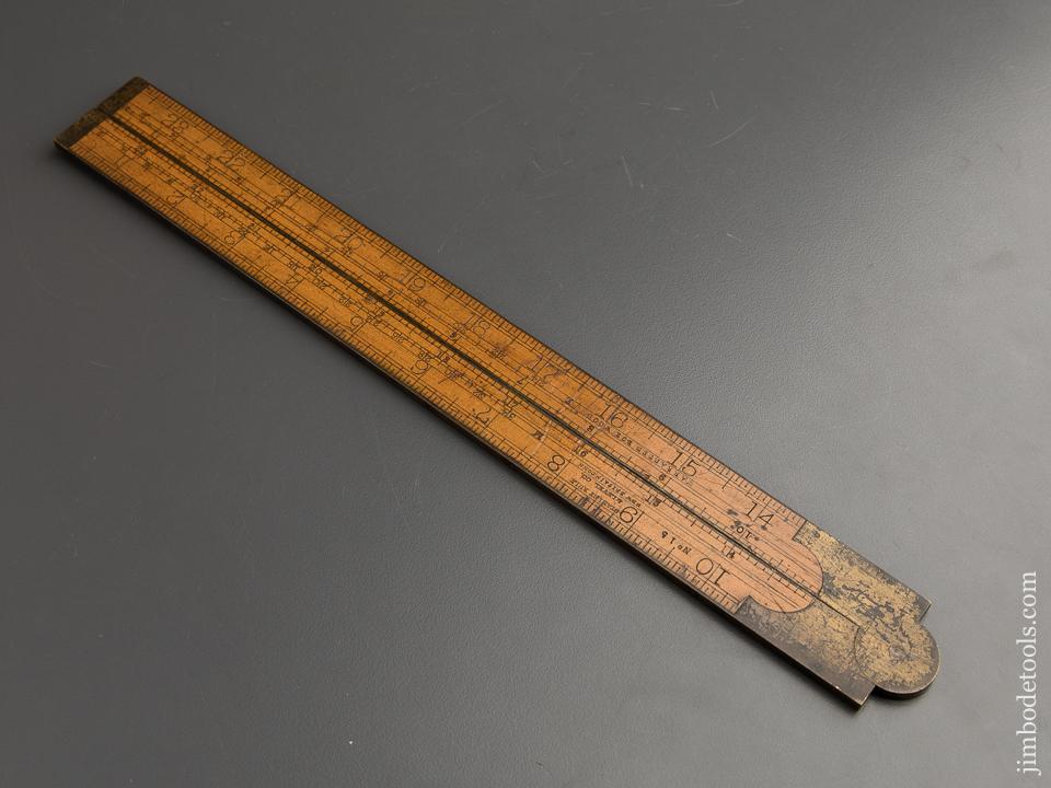 Fine! STANLEY No. 15 Boxwood & Brass Two Foot Folding Rule - 88223