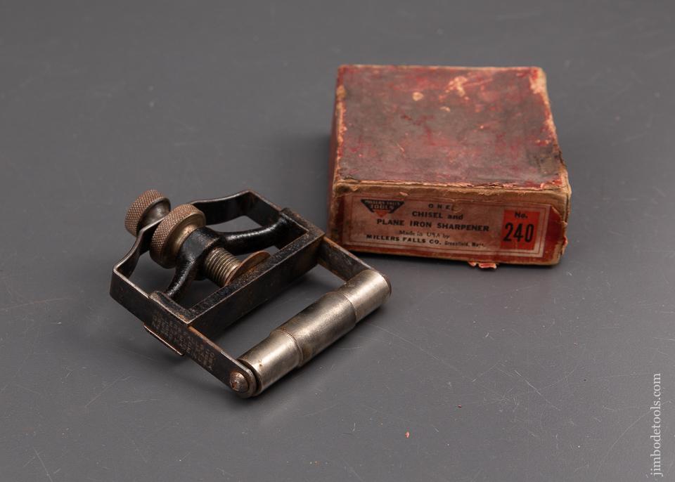 MILLERS FALLS NO. 240 Chisel & Plane Iron Sharpener in Original Box - 88226